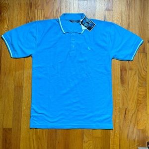 Blue polo shirt